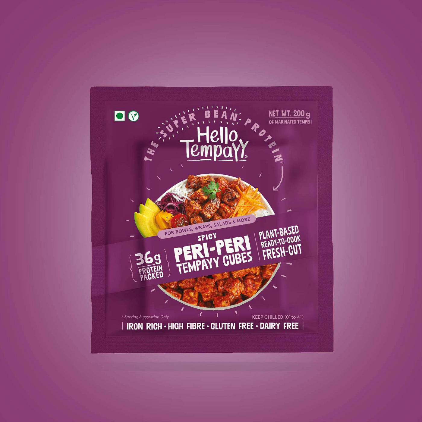 Spicy Peri Peri Tempeh Cubes